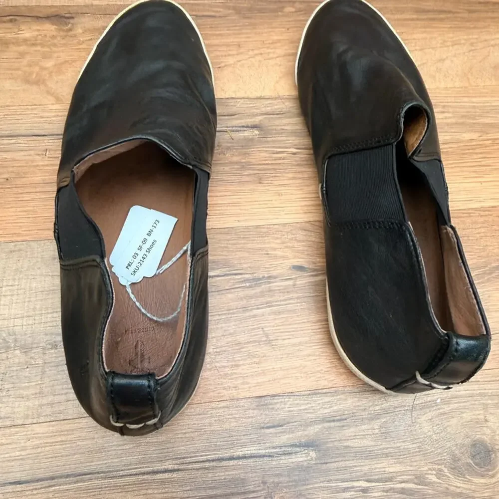 Frye Melanie Chelsea Sneaker Bootie Womens Size 9 In Black Leather